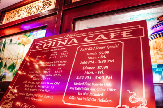 china cafe menu